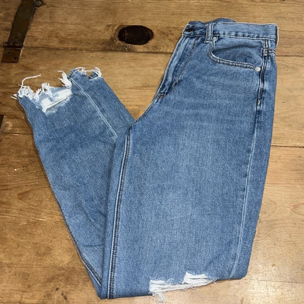 American Eagle Denim Distressed Mom Jeans Size 2
